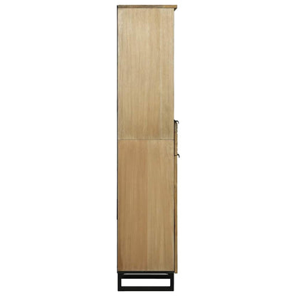 Badezimmerschrank Braun 38 x 33 x 160 cm Massivholz Mango
