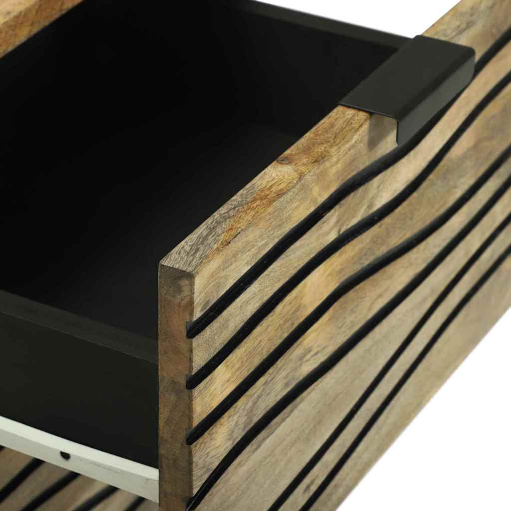 Sideboard Braun 40 x 33 x 75 cm massives Mangoholz