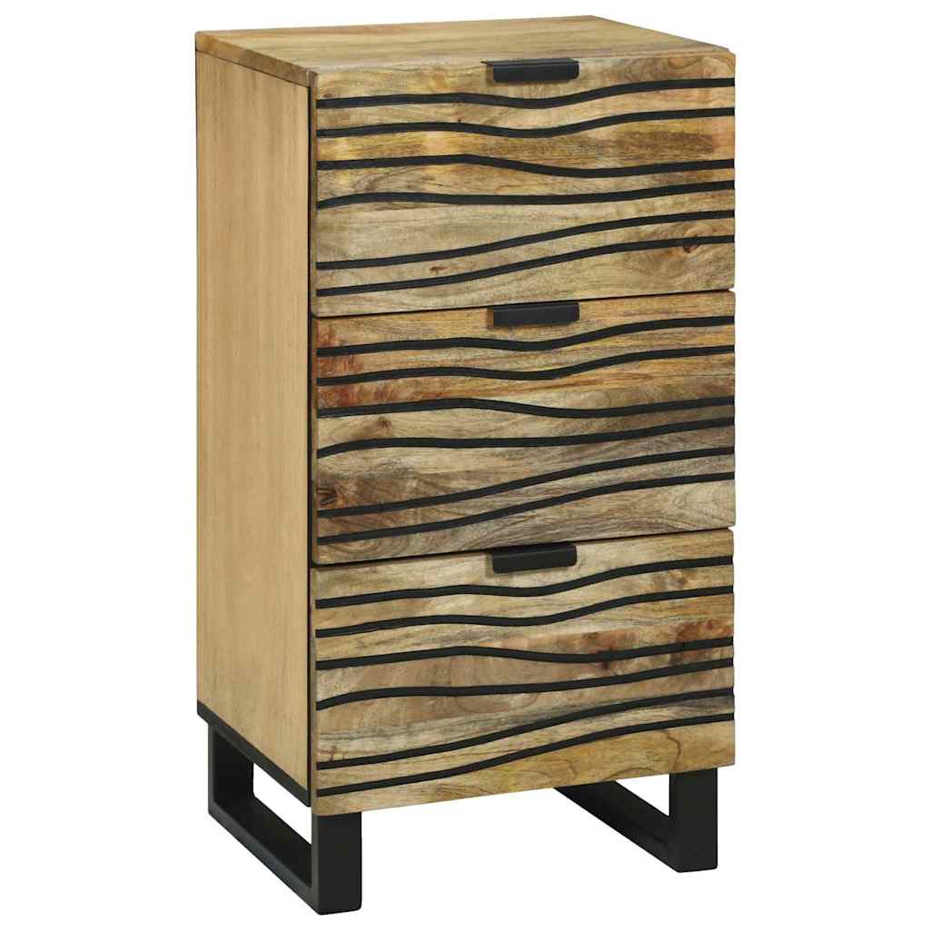 Sideboard Braun 40 x 33 x 75 cm massives Mangoholz