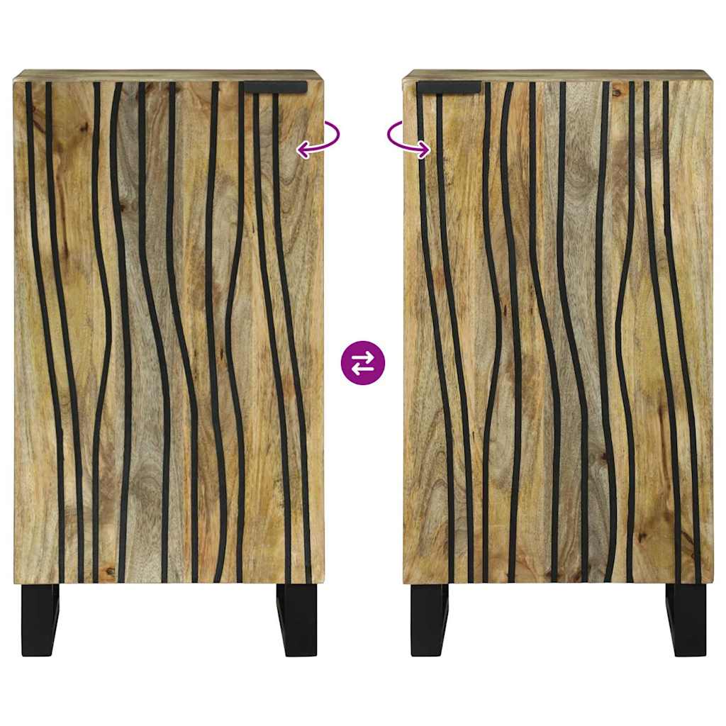 Sideboard Braun 40 x 33 x 75 cm massives Mangoholz