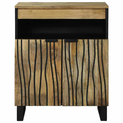 Sideboard Braun 60 x 33 x 75 cm massives Mangoholz