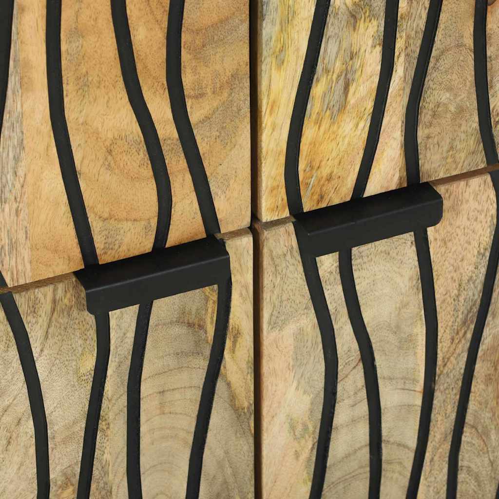 Sideboard Braun 60 x 33 x 75 cm massives Mangoholz