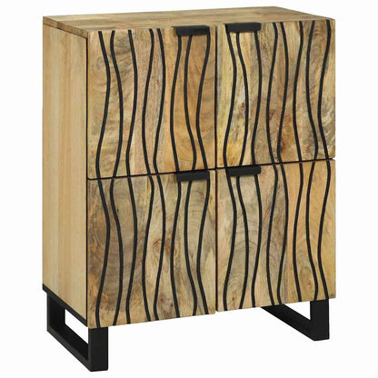 Sideboard Braun 60 x 33 x 75 cm massives Mangoholz