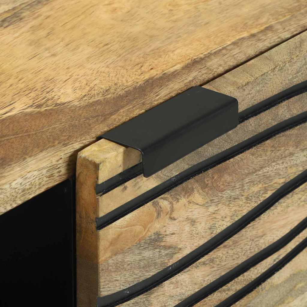 Sideboard Braun 80 x 33 x 75 cm massives Mangoholz