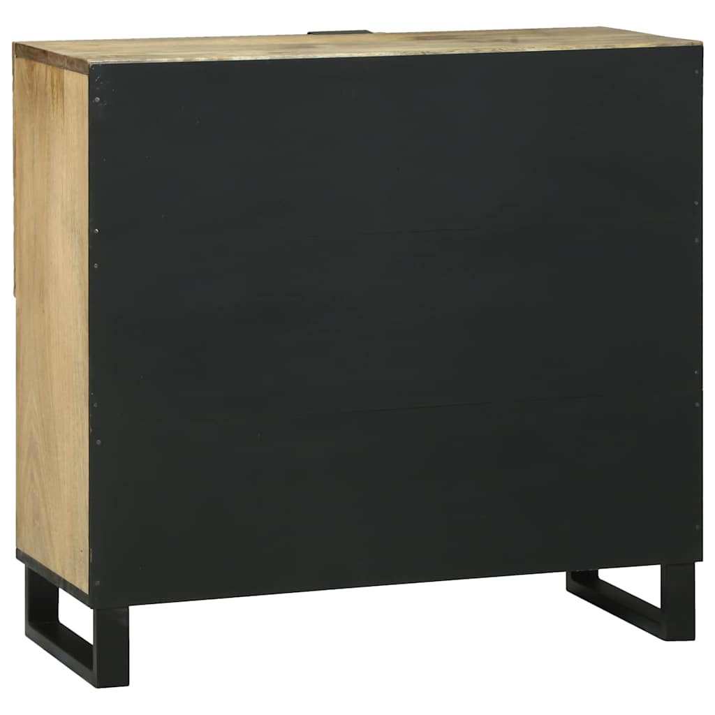 Sideboard Braun 80 x 33 x 75 cm massives Mangoholz