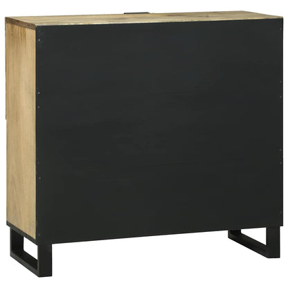 Sideboard Braun 80 x 33 x 75 cm massives Mangoholz