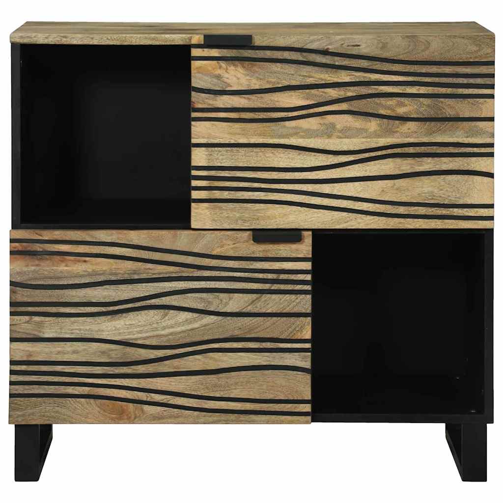 Sideboard Braun 80 x 33 x 75 cm massives Mangoholz