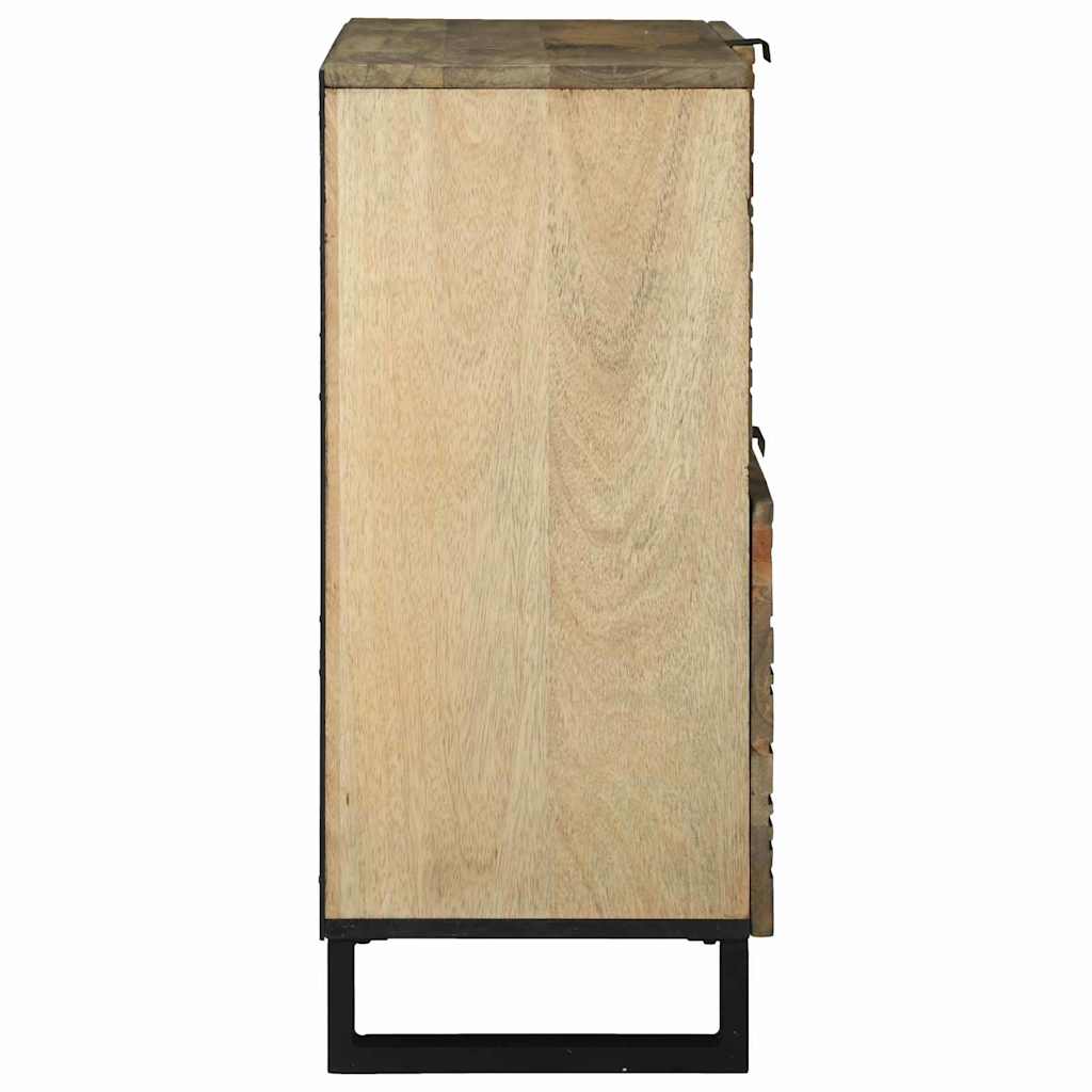 Sideboard Braun 80 x 33 x 75 cm massives Mangoholz