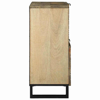 Sideboard Braun 80 x 33 x 75 cm massives Mangoholz