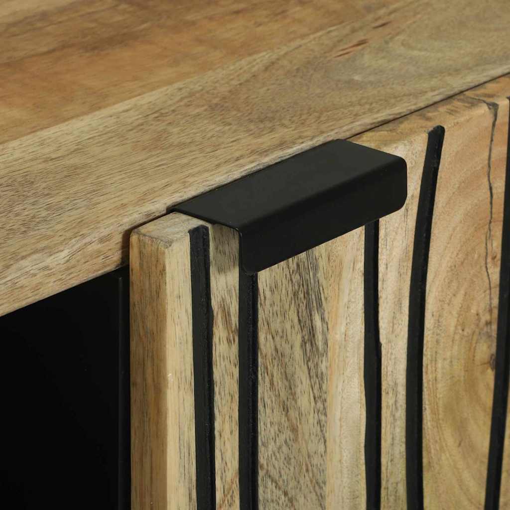 Sideboard Braun 90 x 33 x 75 cm massives Mangoholz