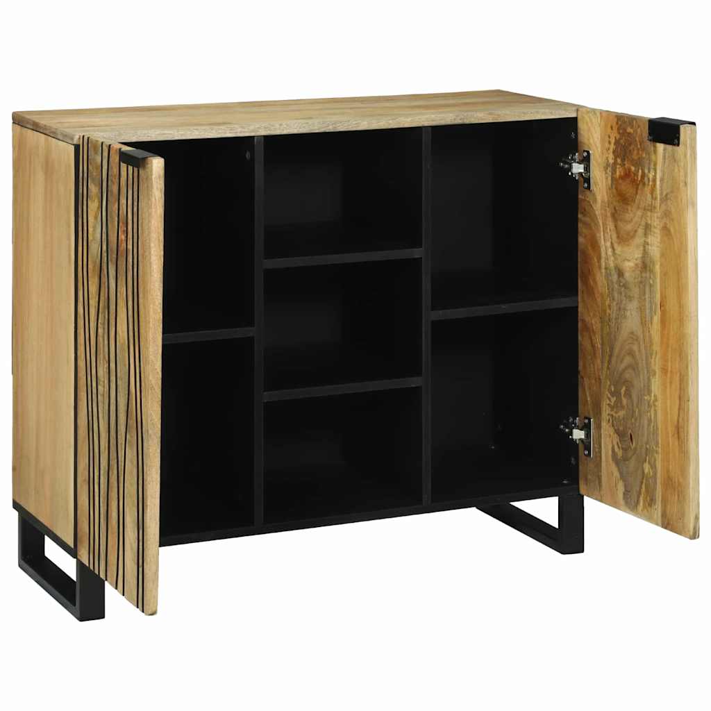 Sideboard Braun 90 x 33 x 75 cm massives Mangoholz