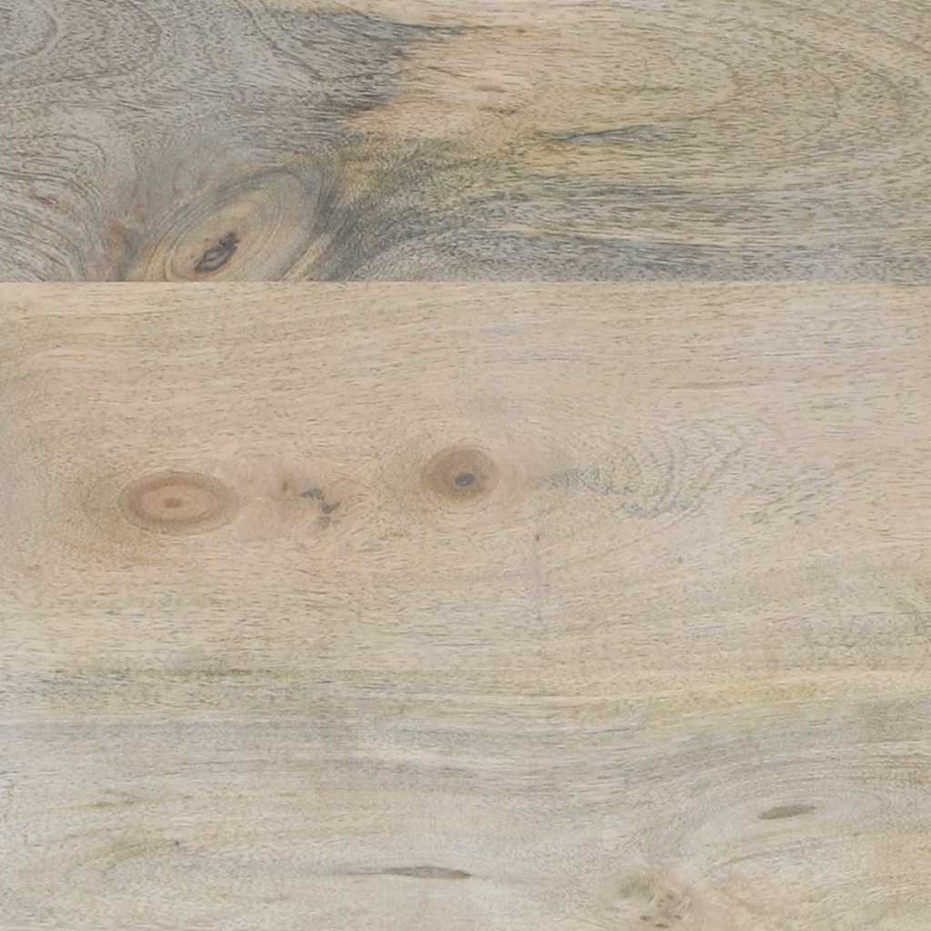 Nachttisch Weiß und Schwarz 40 x 33 x 46 cm massives Mangoholz