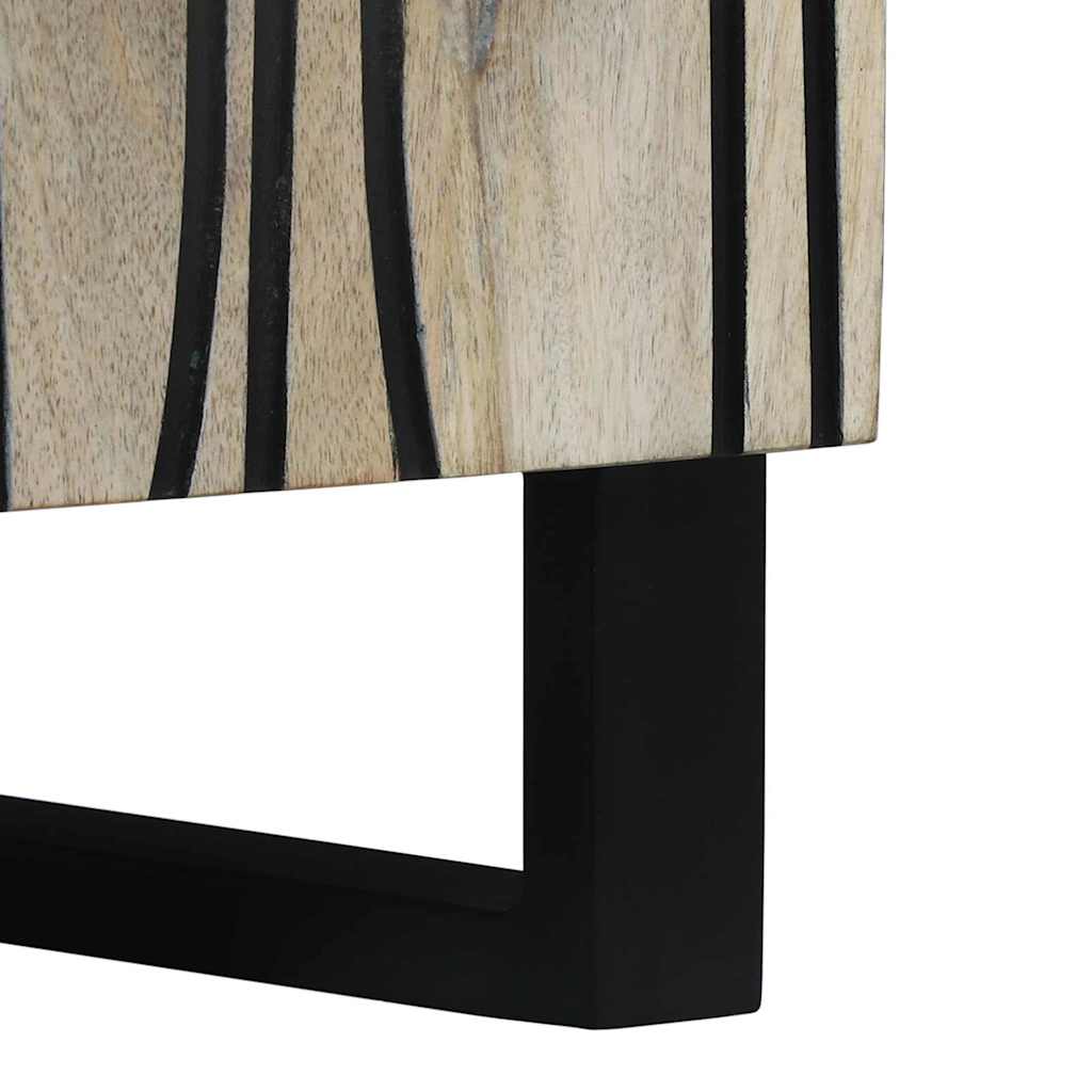 Sideboard Weiß 60 x 33.5 x 75 cm Massivholz Mango