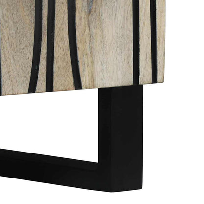 Sideboard Weiß 60 x 33.5 x 75 cm Massivholz Mango