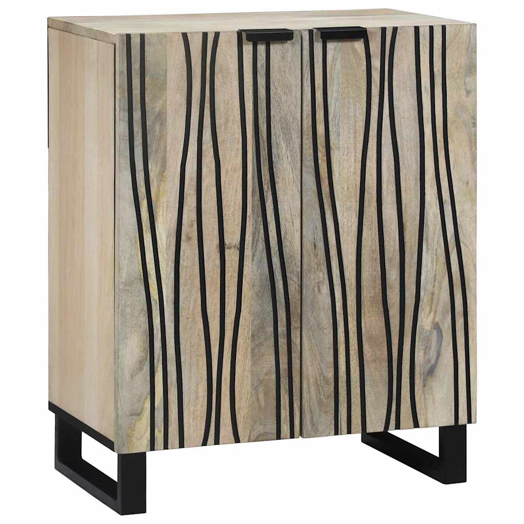 Sideboard Weiß 60 x 33.5 x 75 cm Massivholz Mango