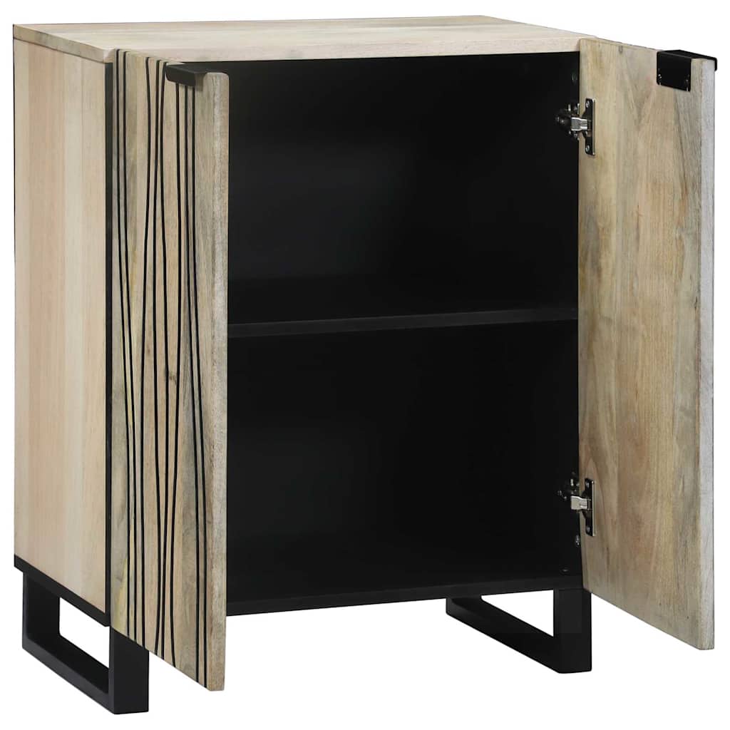 Sideboard Weiß 60 x 33.5 x 75 cm Massivholz Mango