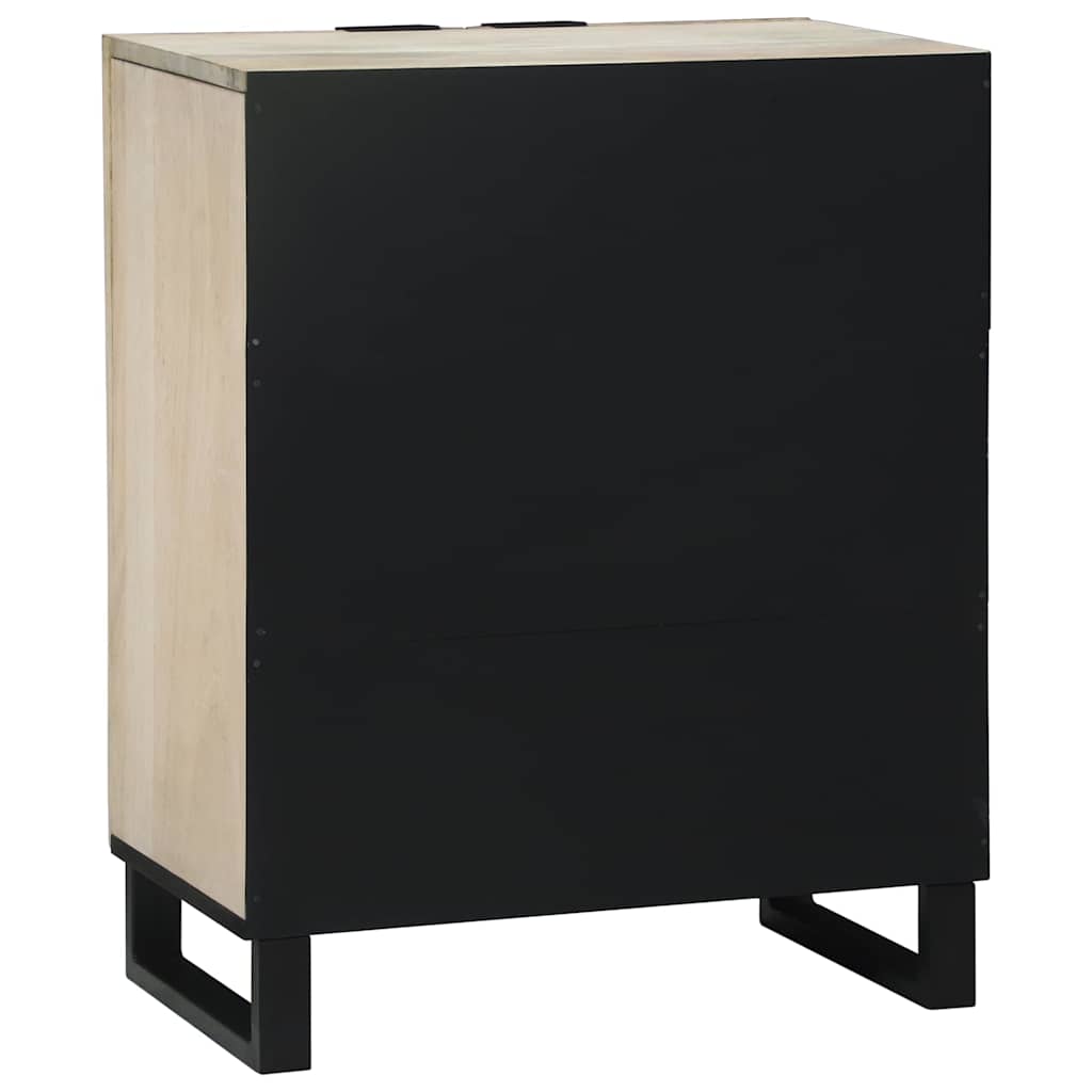 Sideboard Weiß 60 x 33.5 x 75 cm Massivholz Mango