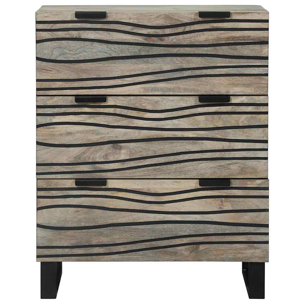 Sideboard Weiß 60 x 33.5 x 75 cm Massivholz Mango