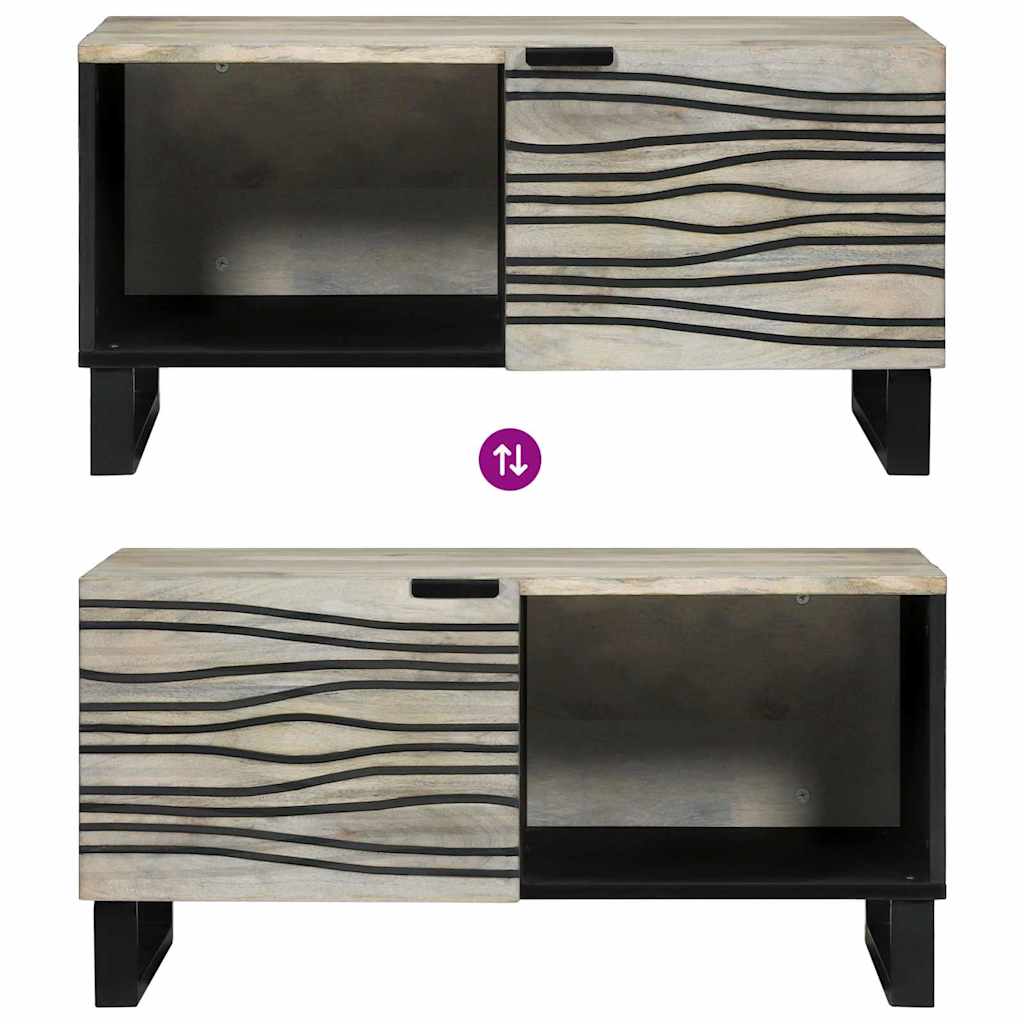 Couchtisch Beige und Schwarz 80 x 50 x 40 cm