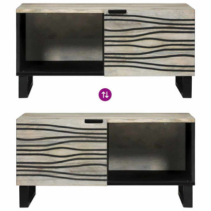 Couchtisch Beige und Schwarz 80 x 50 x 40 cm