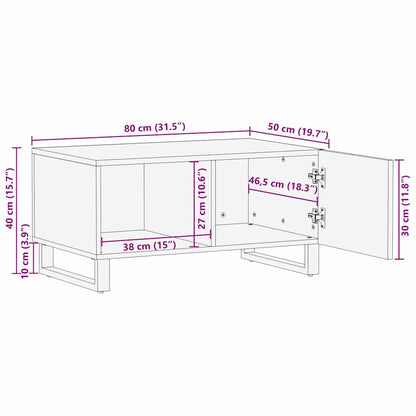 Couchtisch Beige und Schwarz 80 x 50 x 40 cm