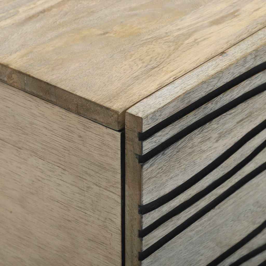 Couchtisch Beige und Schwarz 80 x 50 x 40 cm