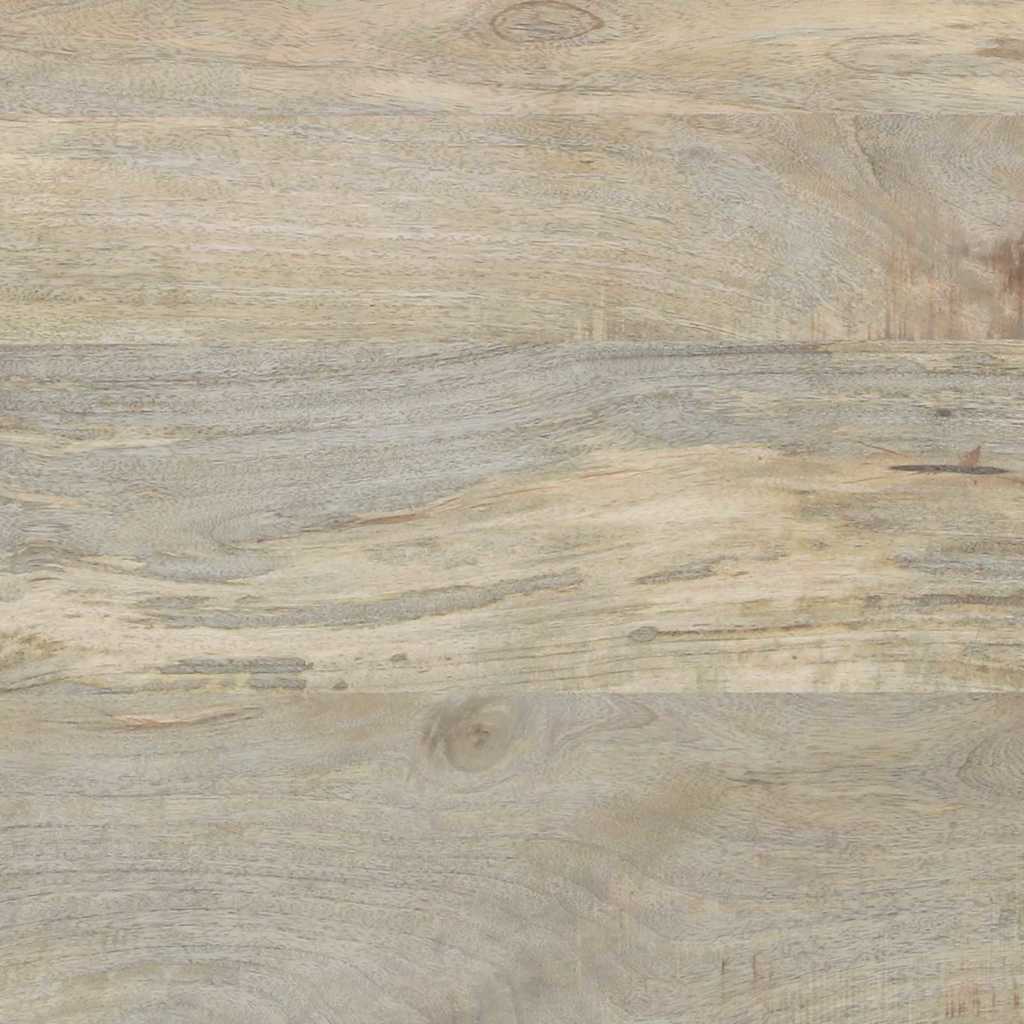 Nachttisch Weiß und Schwarz 40 x 33 x 46 cm massives Mangoholz