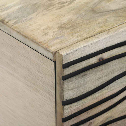 Couchtisch Beige und Schwarz 100 x 54 x 40 cm