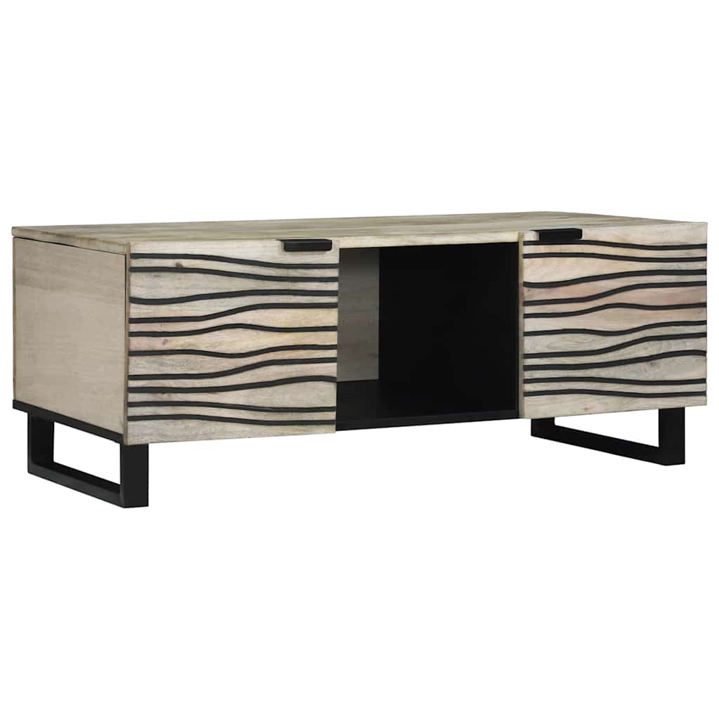 Couchtisch Beige und Schwarz 100 x 54 x 40 cm