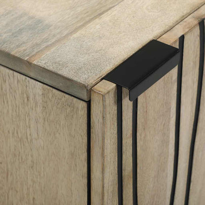 Badezimmer Schrank mit Tür Braun und Schwarz 38 x 33.5 x 58 cm