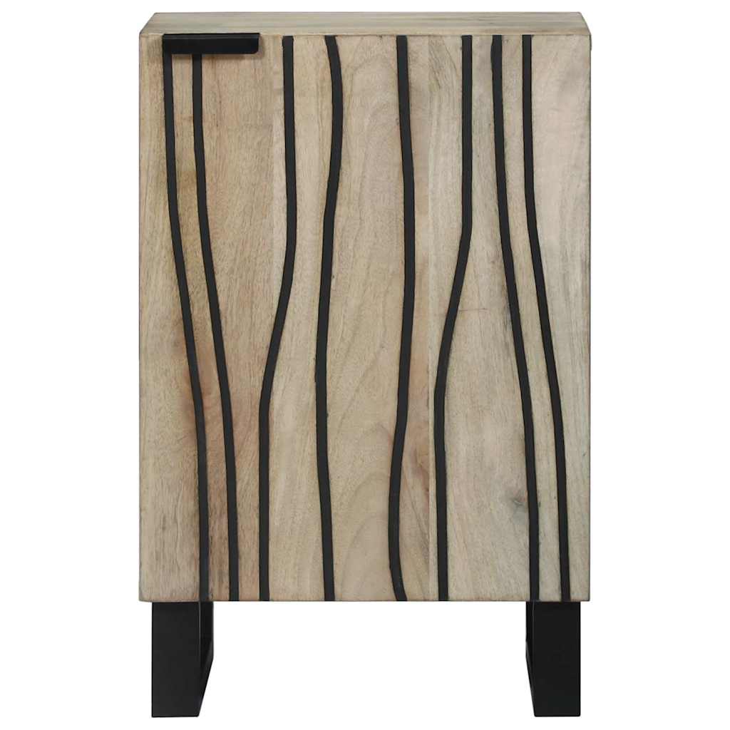 Badezimmer Schrank mit Tür Braun und Schwarz 38 x 33.5 x 58 cm