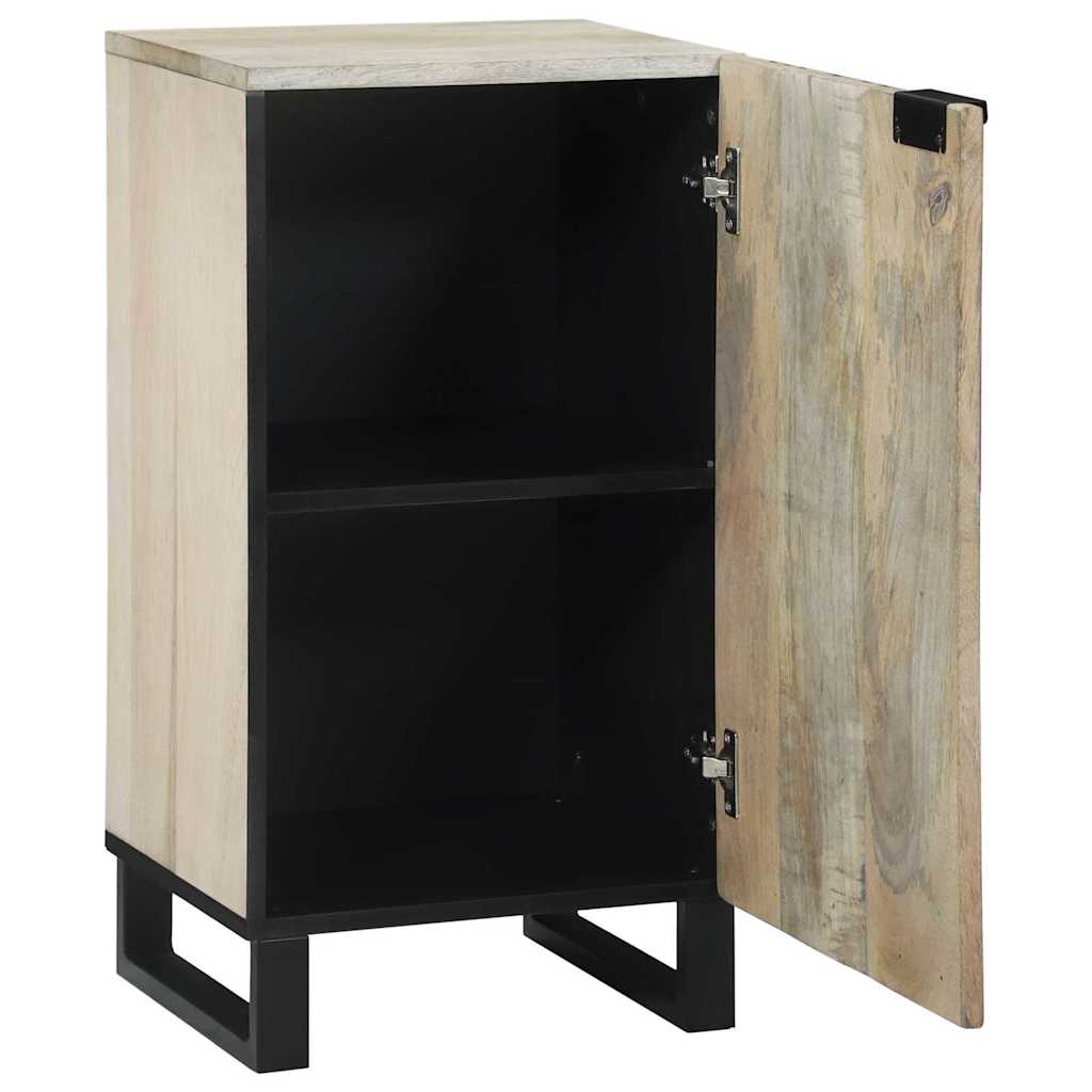 Sideboard Weiß 40 x 33 x 75 cm massives Mangoholz