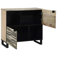 Sideboard Weiß 80 x 33 x 75 cm massives Mangoholz