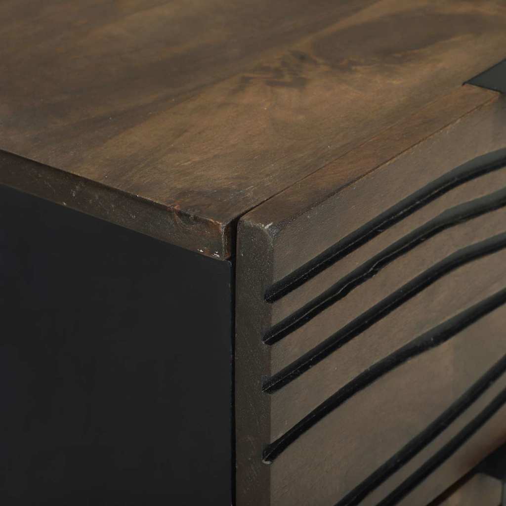 Nachttisch Walnuss 40 x 33 x 46 cm massives Mangoholz