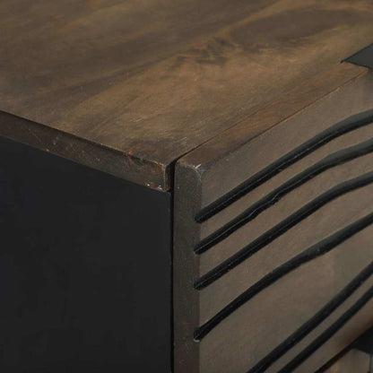 Nachttisch Walnuss 40 x 33 x 46 cm massives Mangoholz