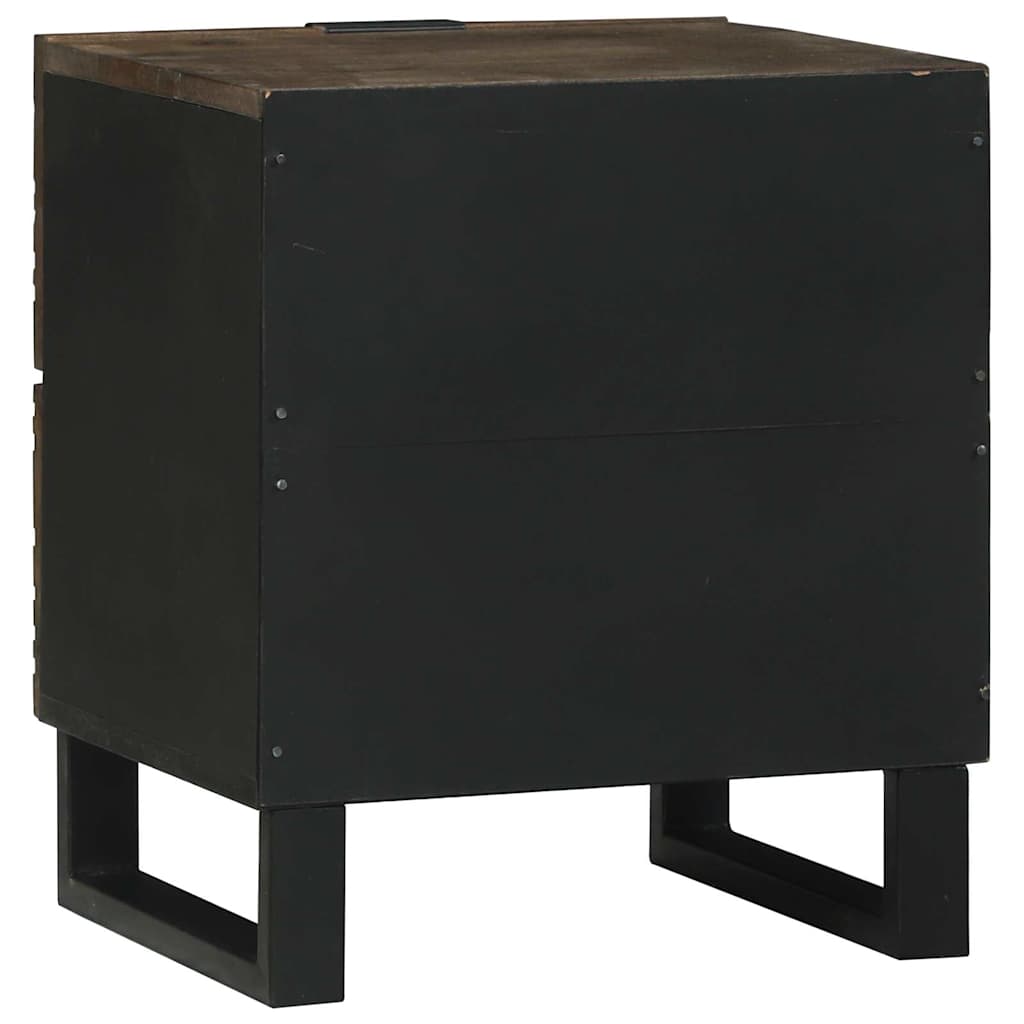 Nachttisch Walnuss 40 x 33 x 46 cm massives Mangoholz