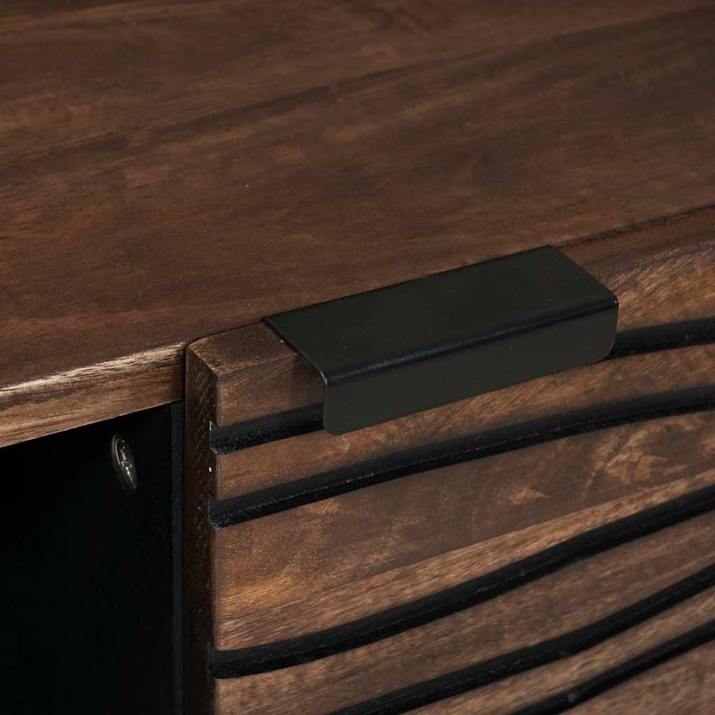 Couchtisch Braun und Schwarz 80 x 50 x 40 cm