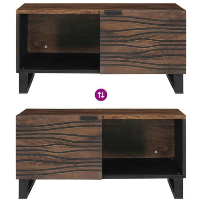 Couchtisch Braun und Schwarz 80 x 50 x 40 cm