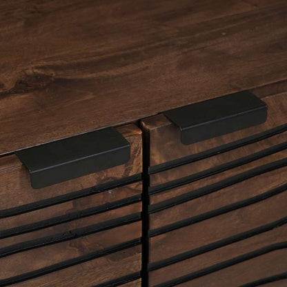 Couchtisch Braun und Schwarz 80 x 50 x 40 cm