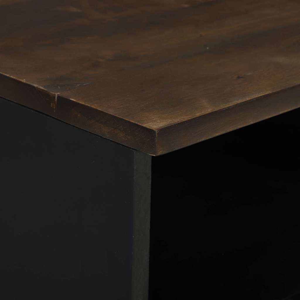 Nachttisch Walnuss 40 x 33 x 46 cm massives Mangoholz