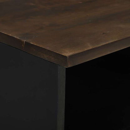 Nachttisch 2 pcs Walnuss 40 x 33 x 46 cm massives Mangoholz