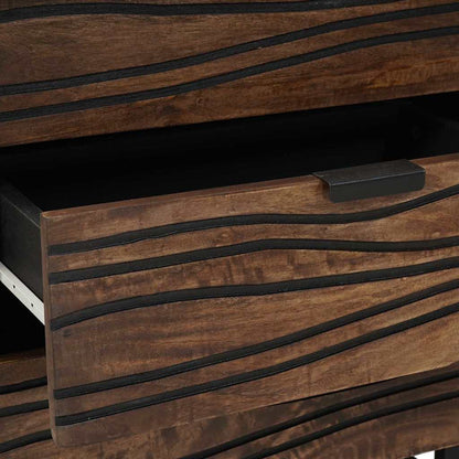 Nachttisch Walnuss 50 x 33 x 60 cm massives Mangoholz