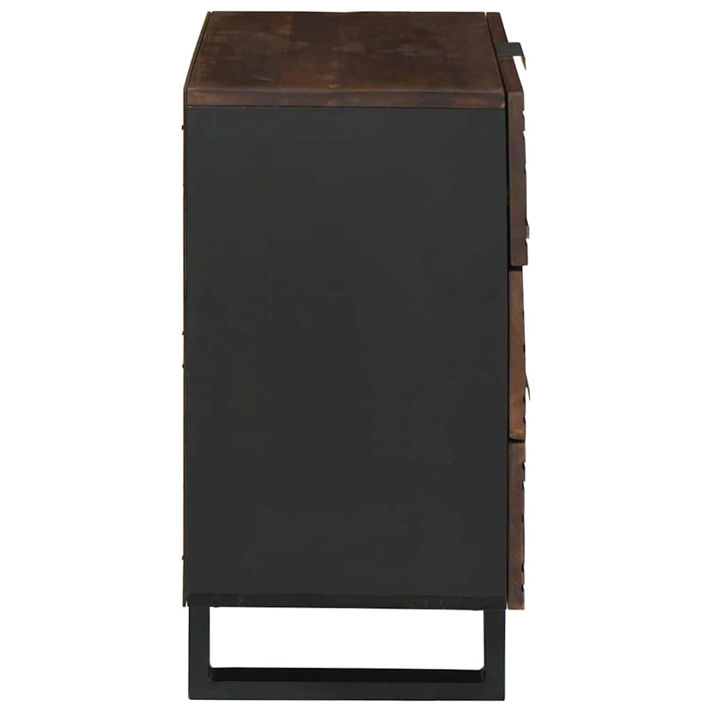 Nachttisch Walnuss 50 x 33 x 60 cm massives Mangoholz