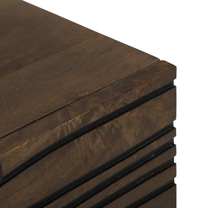 Nachttisch Walnuss 50 x 33 x 60 cm massives Mangoholz