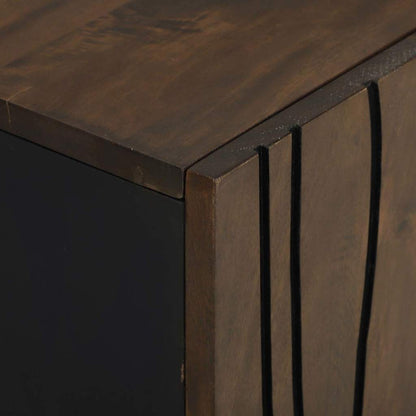 Waschbeckenschrank mit Regal Braun und Schwarz 62 x 33 x 58 cm