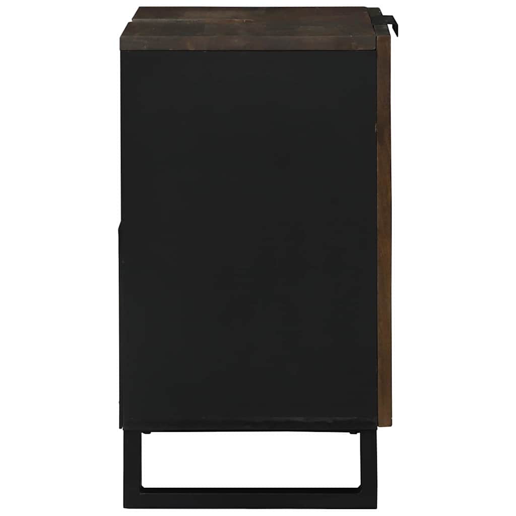 Waschbeckenschrank mit Regal Braun und Schwarz 62 x 33 x 58 cm