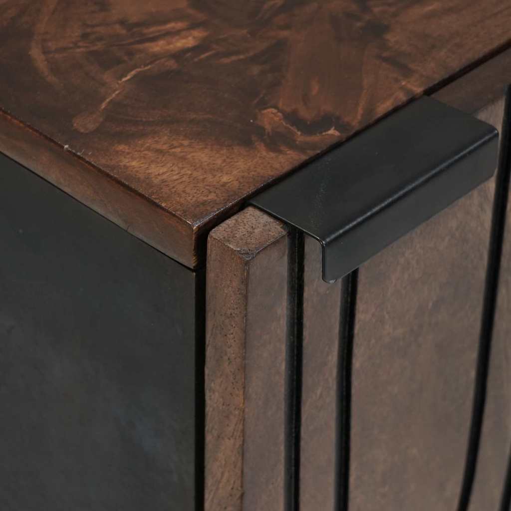 Waschbeckenunterschrank Braun und Schwarz 38 x 33,5 x 48 cm