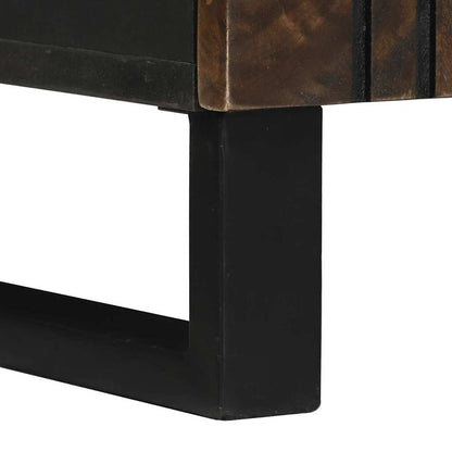 Badezimmer Schrank mit Tür Braun und Schwarz 38 x 33.5 x 58 cm