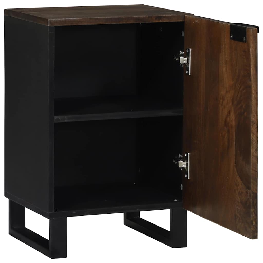 Badezimmer Schrank mit Tür Braun und Schwarz 38 x 33.5 x 58 cm