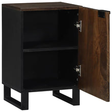 Badezimmer Schrank mit Tür Braun und Schwarz 38 x 33.5 x 58 cm